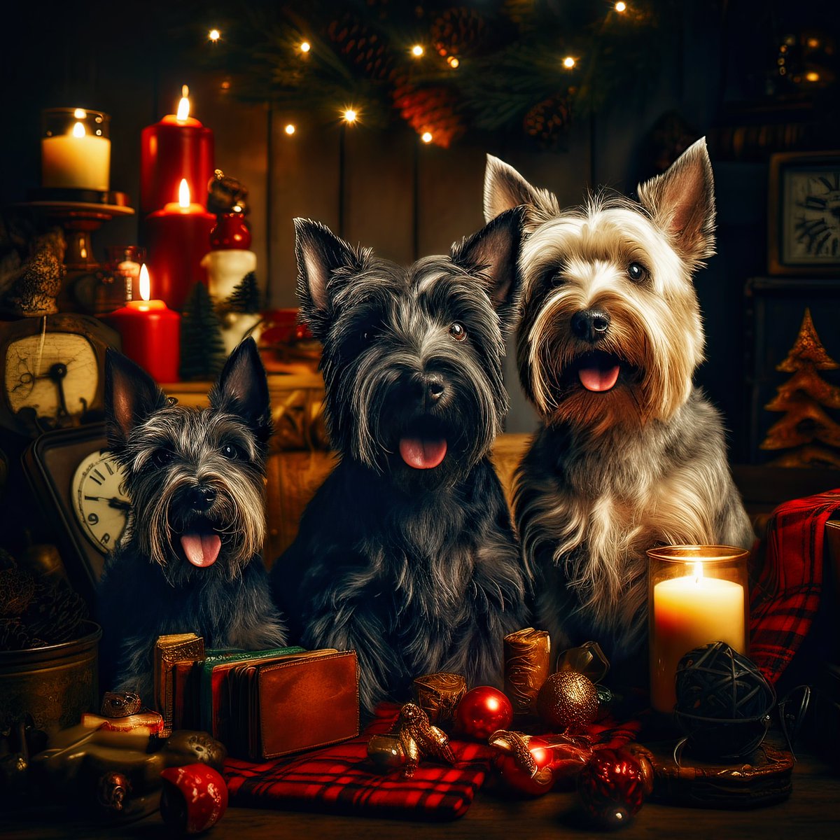 For your Sunday morning Ai viewing hope everyone's furkiddos are getting ready for Christmas and there hasn't been any nauuughty pups this year Lol Created by Midjourney Ai Bot then lots and lots of editing in photoshop