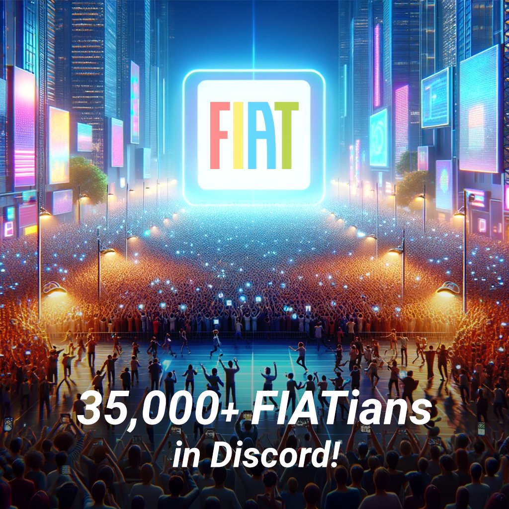35,000+ FIATians and counting in Discord🚀

Join the ranks of the coolest Web3 wheelers as we drive into the future. 

Don't miss out on the conversation and exclusives😎

Join now: discord.gg/fiat-pass 🔗