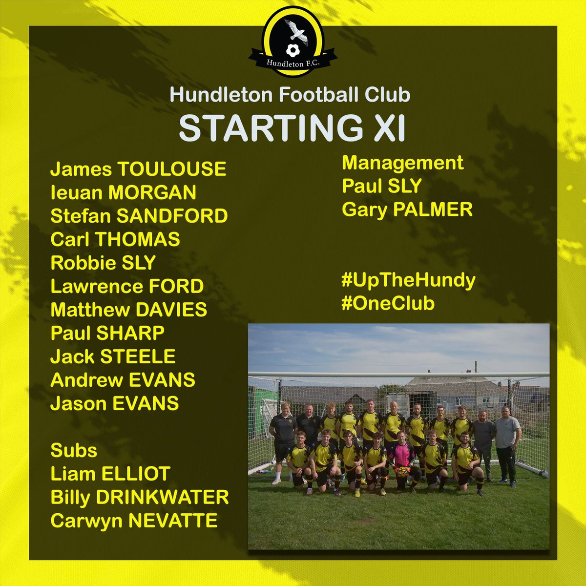 Team News for this afternoons game vs Manorbier. 

Good luck lads being home the 3 points. 

🟡⚫️⚽️

#div5 #Pembrokeshireleague #topoftheleague
