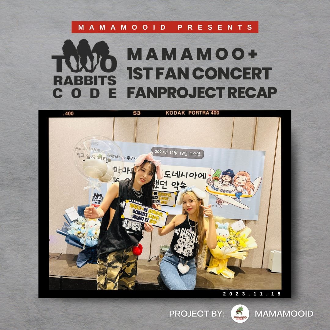 mamamooID's tweet photo. <🔔> MamamooID's #MAMAMOOplusJKT Two Rabbits Code Fanproject Recap Thanks to all Indonesian Moomoos for supporting our projects! We're nothing without you all
#MMMID_Project https://t.co/UDeWoqJKW2