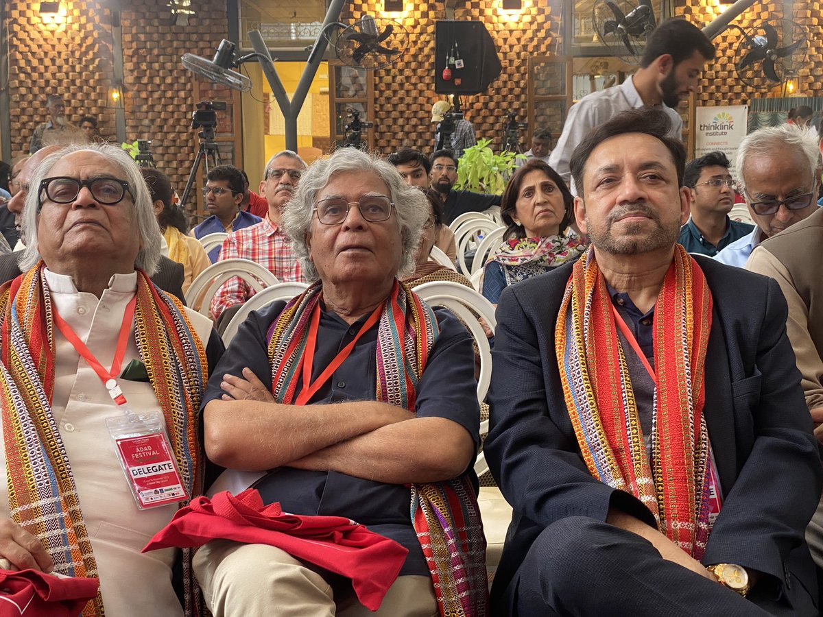 KaleemImam's tweet photo. I'm honored to have presented my book "Kotwalnama" to the legendary figures Iftikhar Arif and Ghazi Saluddin at the Adab Festival in Karachi, individuals to whom I credit for my inspiration and humility. https://t.co/c3tbibAG7e