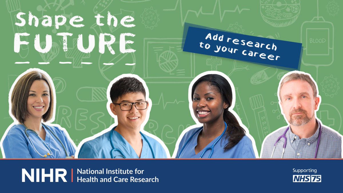 Thinking of embarking on a research career? This month, we've been hearing from people already working in research, finding out what they do and what motivates them. We also have lots of opportunities and support to offer: nihr.ac.uk/explore-nihr/c… #ShapeTheFuture #NHS75