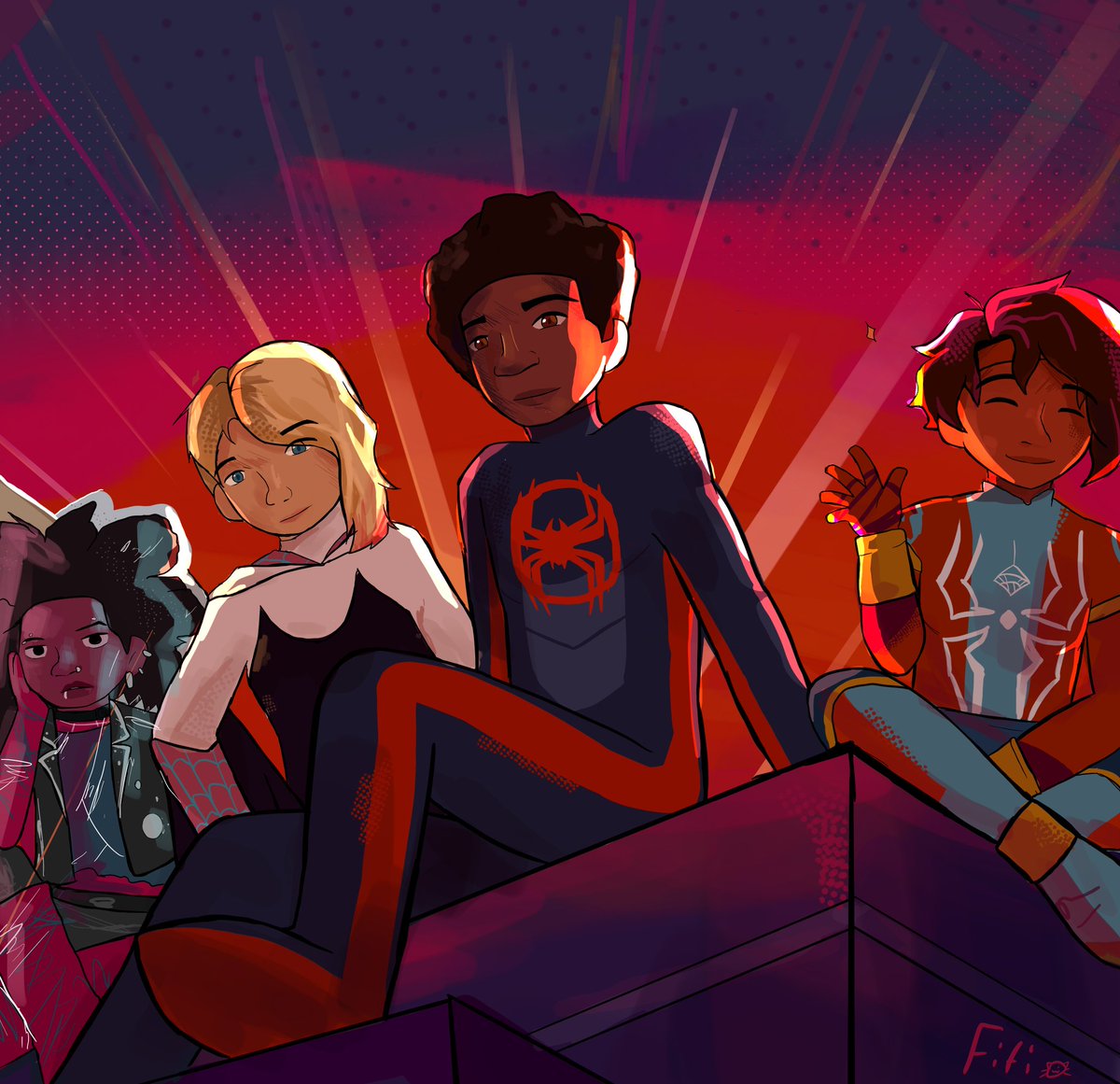 I know I'm a little late to this party but I just watched across the spider verse and I love it so much #SpiderManAcrossTheSpiderVerse #SpiderMan #SpiderVerse
