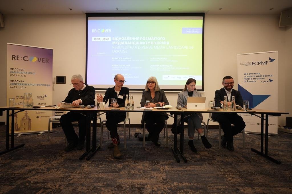 ECPMF's tweet photo. President of the @AGK_AJK's Board, @xhemajl_rexha: "After Kosovo declared independence, there was a big flow of new media, a few owned by oligarchs who did not have public interest close to their heart. But the most important thing was international support..."
#ReCover23 https://t.co/alXAixyb7i