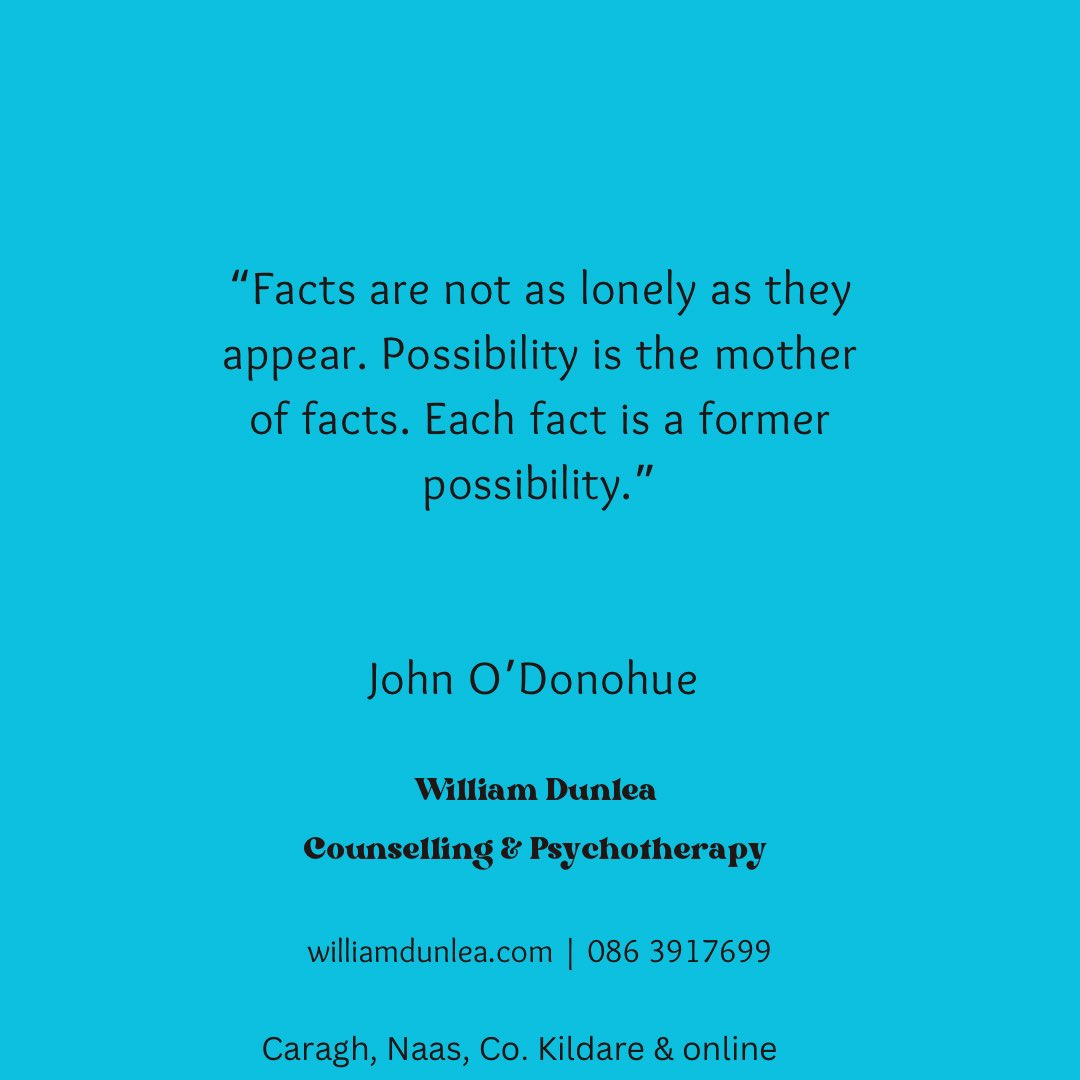 Has the time come to challenge some of the facts in your life?

williamdunlea.com

#psychotherapy #counselling #kildare