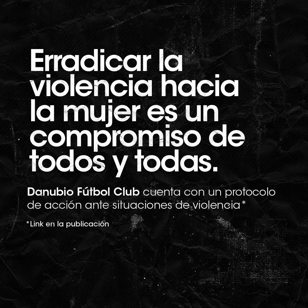 DanubioFC's tweet photo. 𝟐𝟓𝐍 - Día Internacional de la Eliminación de la Violencia contra la Mujer 

Erradicar la violencia hacia la mujer es un compromiso de todos y todas. 

☑️ Danubio cuenta con un protocolo de acción ante situaciones de violencia 👉🏻 https://t.co/v5Wct8djg3 https://t.co/AjhCh0Gf6g