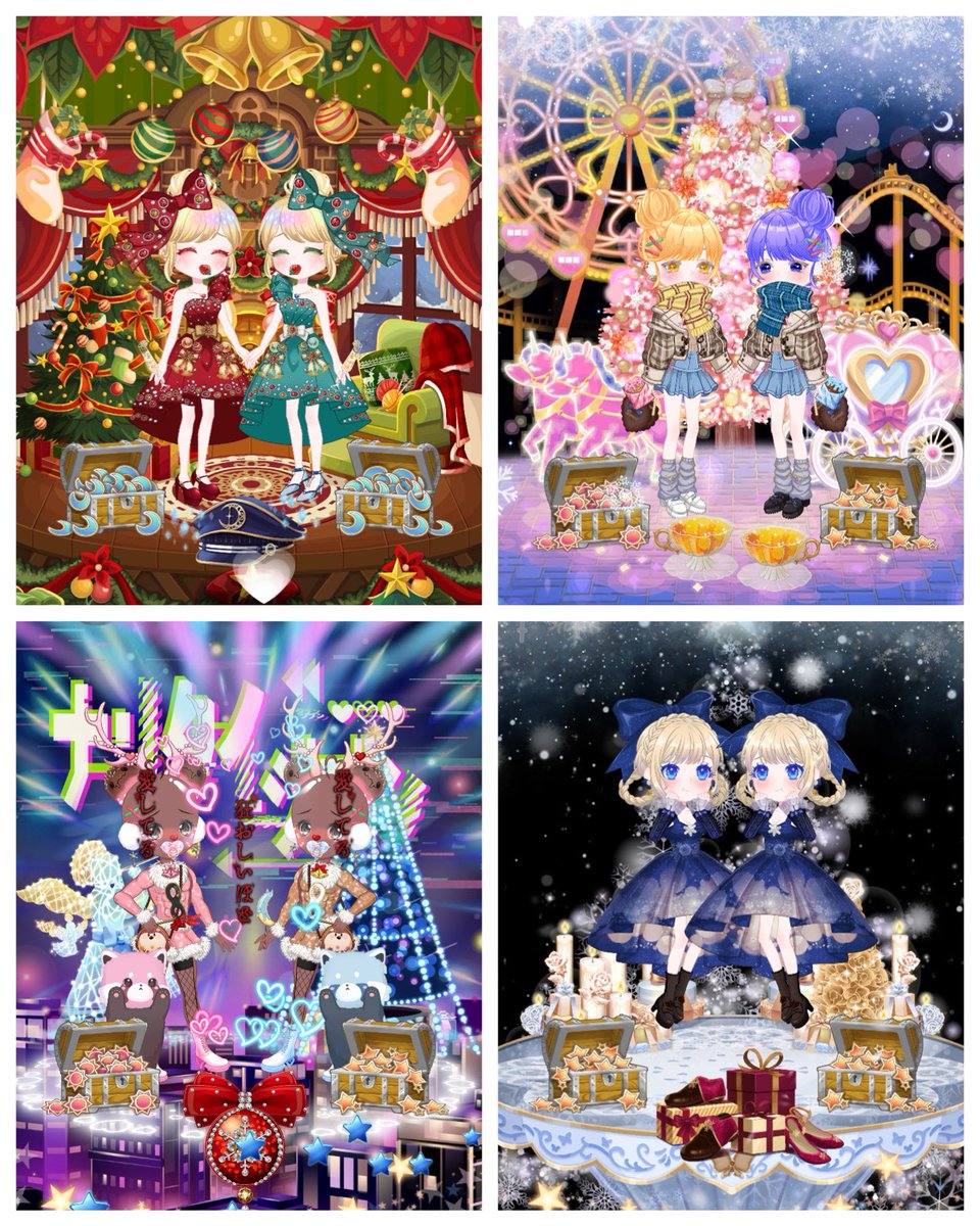 クリスマスお着替え🎅🎁🎄

みーんなかわちく仕上げるつもりが
様子がおかしいぞ？🙃w

いつもありがとぉ🫶🩵

 #ペアリウム
 #ツイ更新後回しにしすぎて
 #載せたい写真溜まりまくり