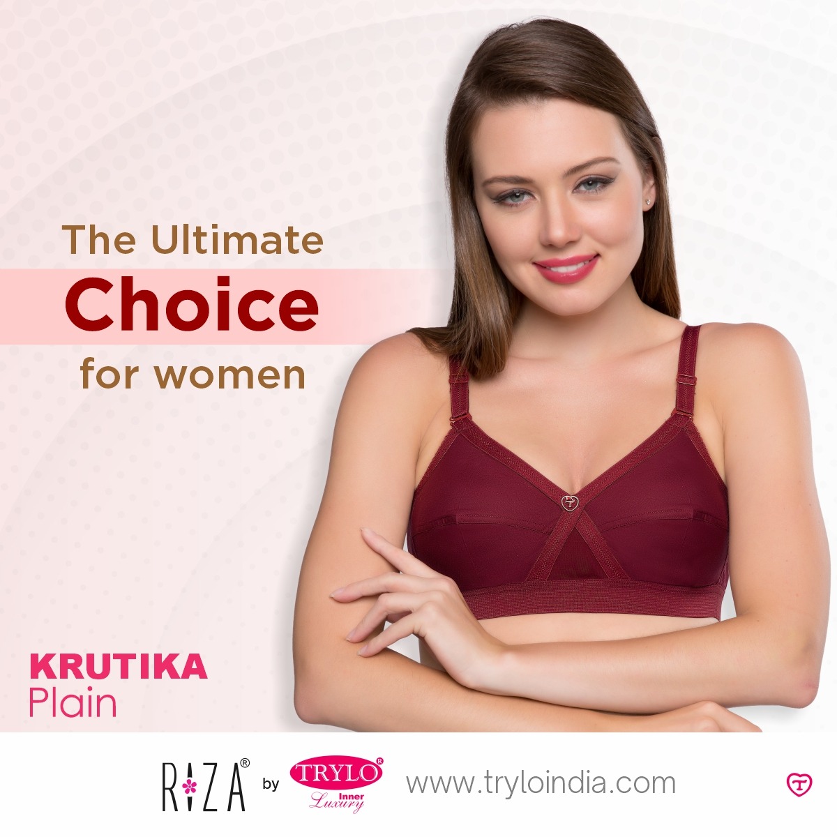 Trylo Intimates on X: Krutika Plain bra, a 100% cotton bra