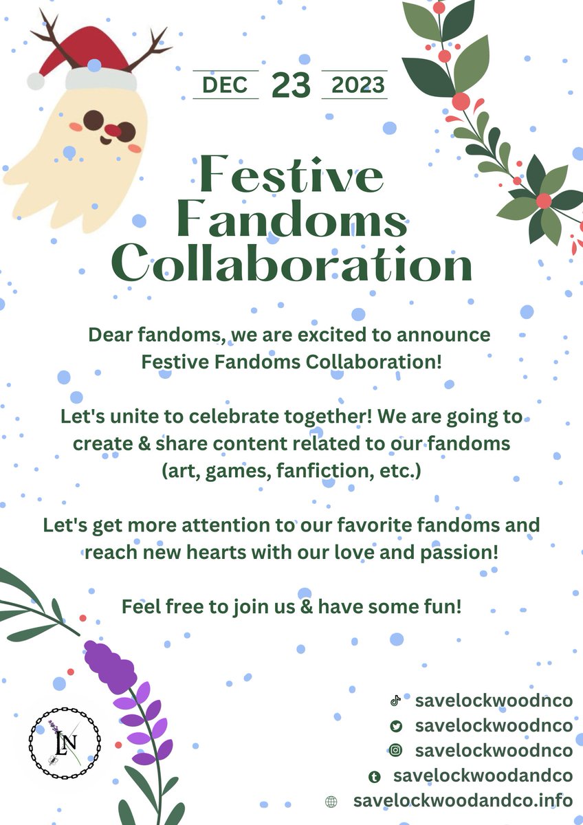 martinez_liya17's tweet image. We're excited to announce FESTIVE FANDOMS COLLABORATION!
Join Lockwood &amp;amp; Co, Half Bad, Sanditon, Good Omens and Fate to celebrate together!
If your fandom wants to take part text me or @amelia_argent till 10pm GMT 9th December
#SaveLockwoodandCo #MyLucyCarlyleEra 
35 Portland Row