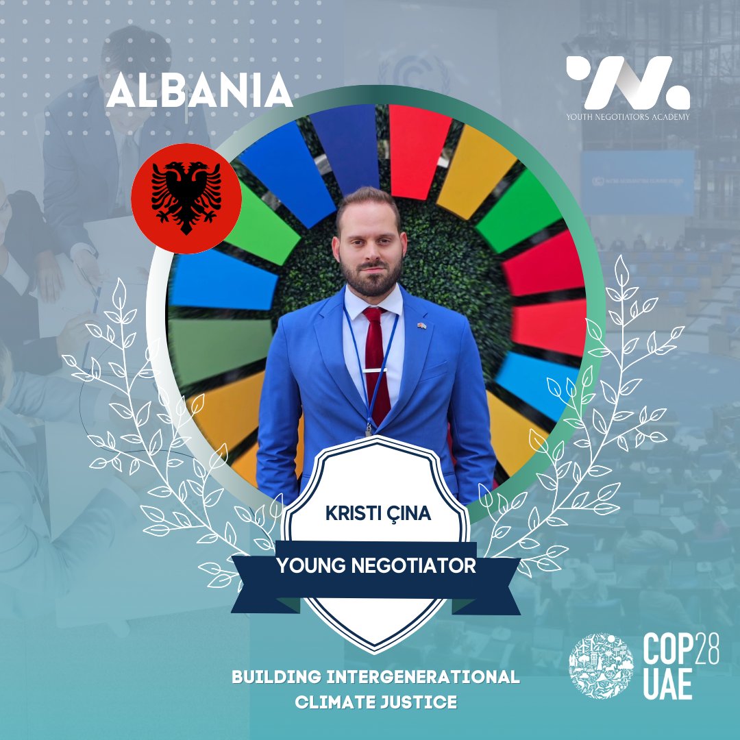 🌿 Building intergenerational climate justice at #COP28! 🌎 Excited to represent Albania as a Young Climate Negotiator. Together, let's amplify our voices and drive meaningful action for a sustainable future. Join me in this journey! 
#YouthNegotiators #CYNP