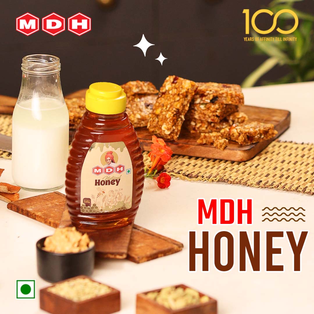 Experience the pure bliss of MDH Honey – a golden symphony of sweetness from nature's heart. Unwrap the richness, savor joy!
Taste the essence of nature. 

#mdh #mdhhoney #honeyMagic #PureFlavor #SpiceEssence #MDHHoneyDelight #PureGoldenIndulgence #NatureInEveryDrop #HoneyHarmony