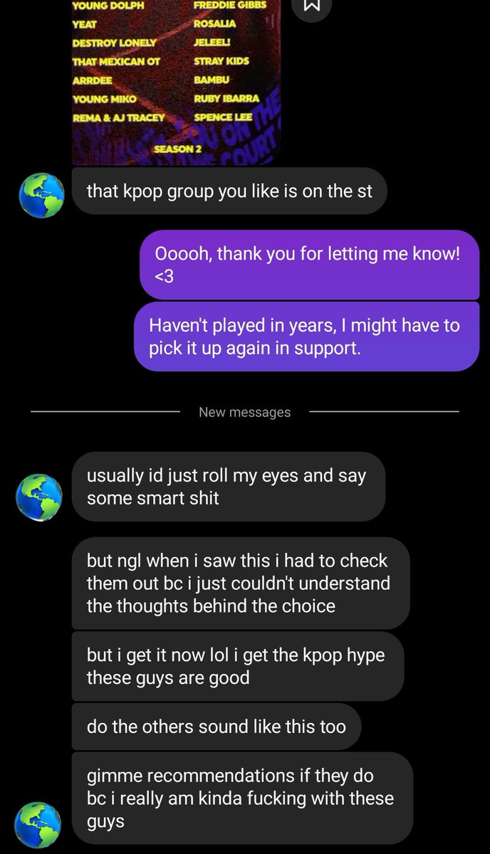 0325home's tweet photo. How I found out about Stray Kids being on the 2K24 soundtrack. This crossover has pleased a part of me I forgot existed. https://t.co/5YLNPyTVXK
