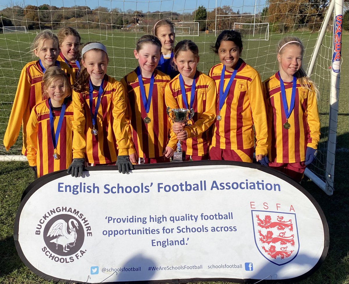 1/2 A beautiful sunny morning for the ⁦<a href="/BucksSchoolsFA/">Bucks Schools’ FA</a>⁩ County Finals, and a terrific performance from this fabulous group of girls. Unbeaten all morning and a battling 1-0 win in the final to become Bucks County Champions! #community ⁦⁩⁦<a href="/1stSoccer/">First Soccer</a>⁩