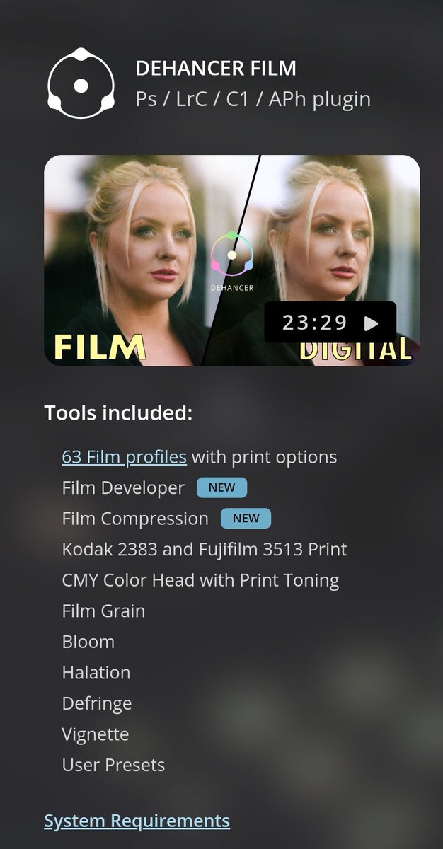 MWPerspective's tweet image. Looking for a Xmas gift for someone or yourself?

Used discount coupon "MWPERSPECTIVE" for 10% off on #Dehancer for #photography or #videography #filmsimulations lifetime activation.

#blackfriday #CyberMonday #Discounts #Coupons #filmsim #toyshow #vintage #ChristmasGiftIdeas