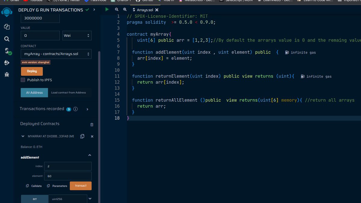 VivekNath_eth's tweet image. Another day of solidity :
today I learned about data location which is storage, memory, and calData and also learned about Arrays in solidity.
#Web3
#solidityDeveloper