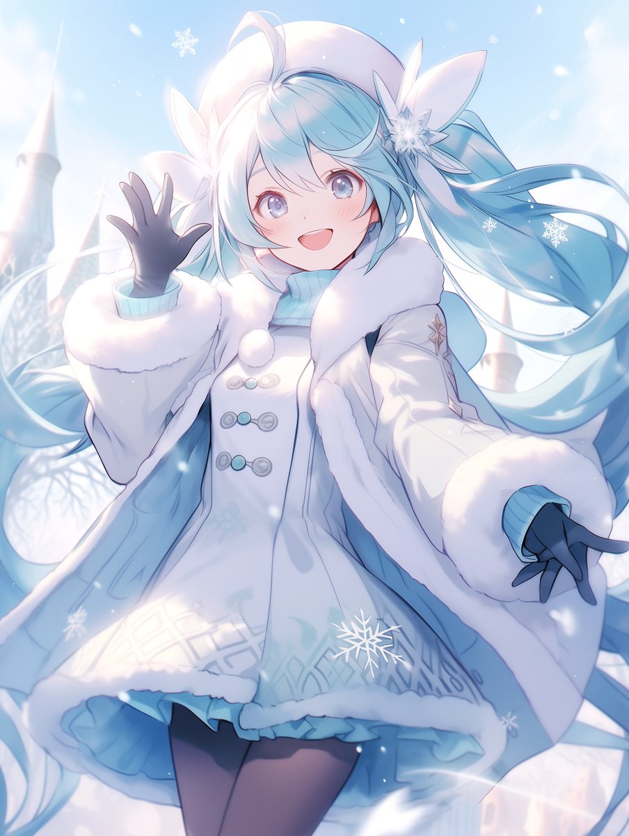 cocotte_ai's tweet photo. #初音ミク　雪ミク　君に手をふる https://t.co/hlMTTwUBD7