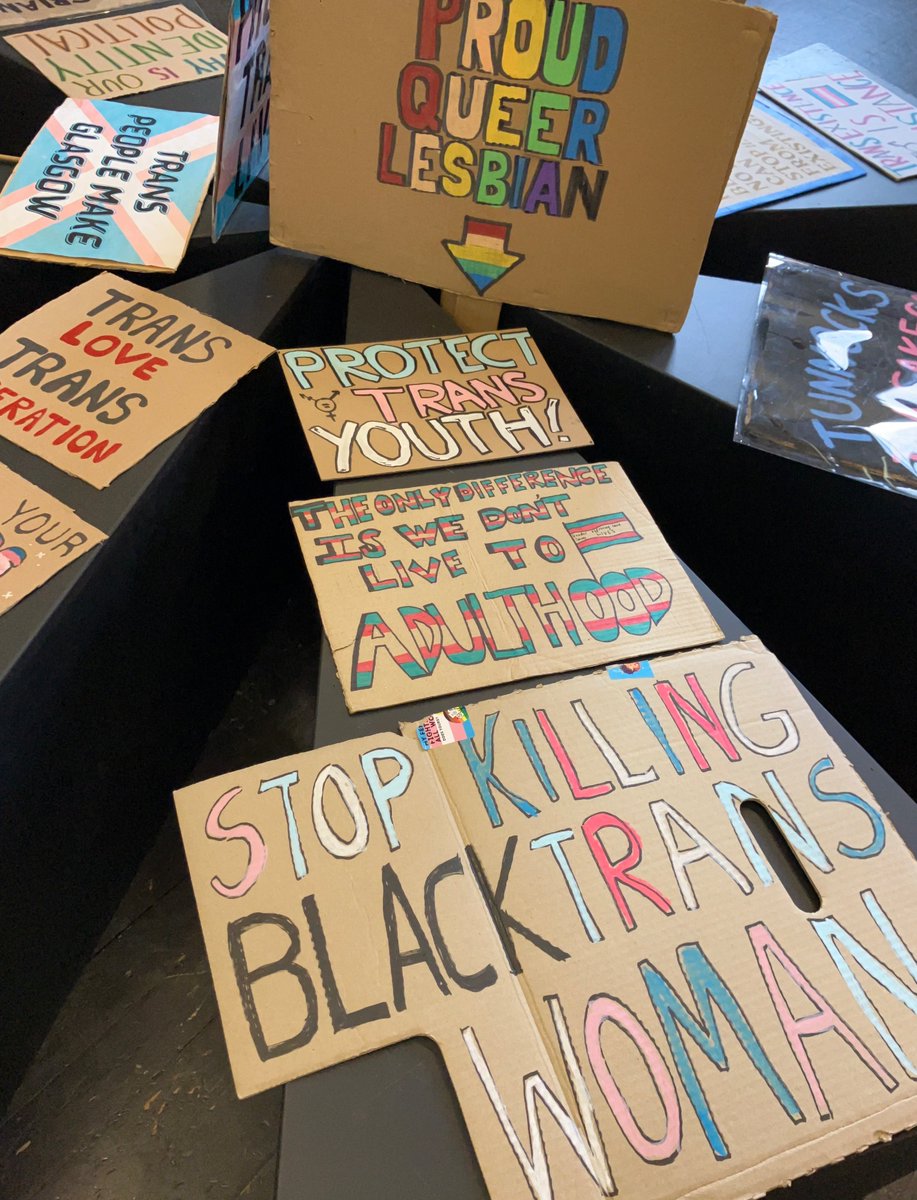 Glasgow Women’s Library’s exhibition of placards from their archive to mark the start of 16 days of activism against VAWG.