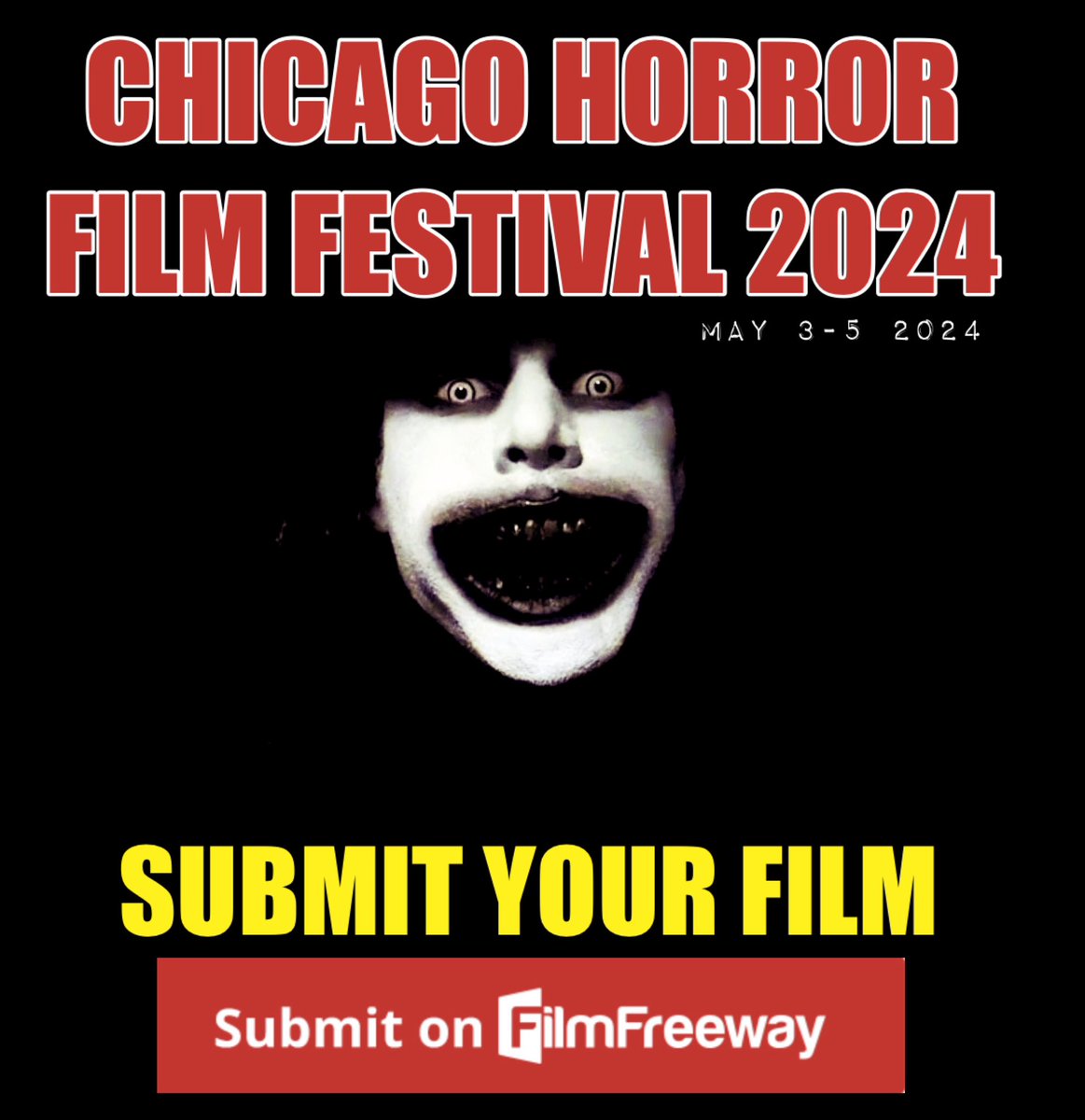 📢THE 2024 SEASON IS NOW OPEN! 🎥 SUBMIT YOUR FILM: filmfreeway.com/ChicagoHorrorF… #filmfreeway #submityourfilm #horrorfestinternational #horrorfest #Chicagofilm #Chicago #horrorcommunity #horror #horrorfilmmaker #horrorfilms #ChicagoHorrorFilmFest #ChicagoHorrorFilmFest