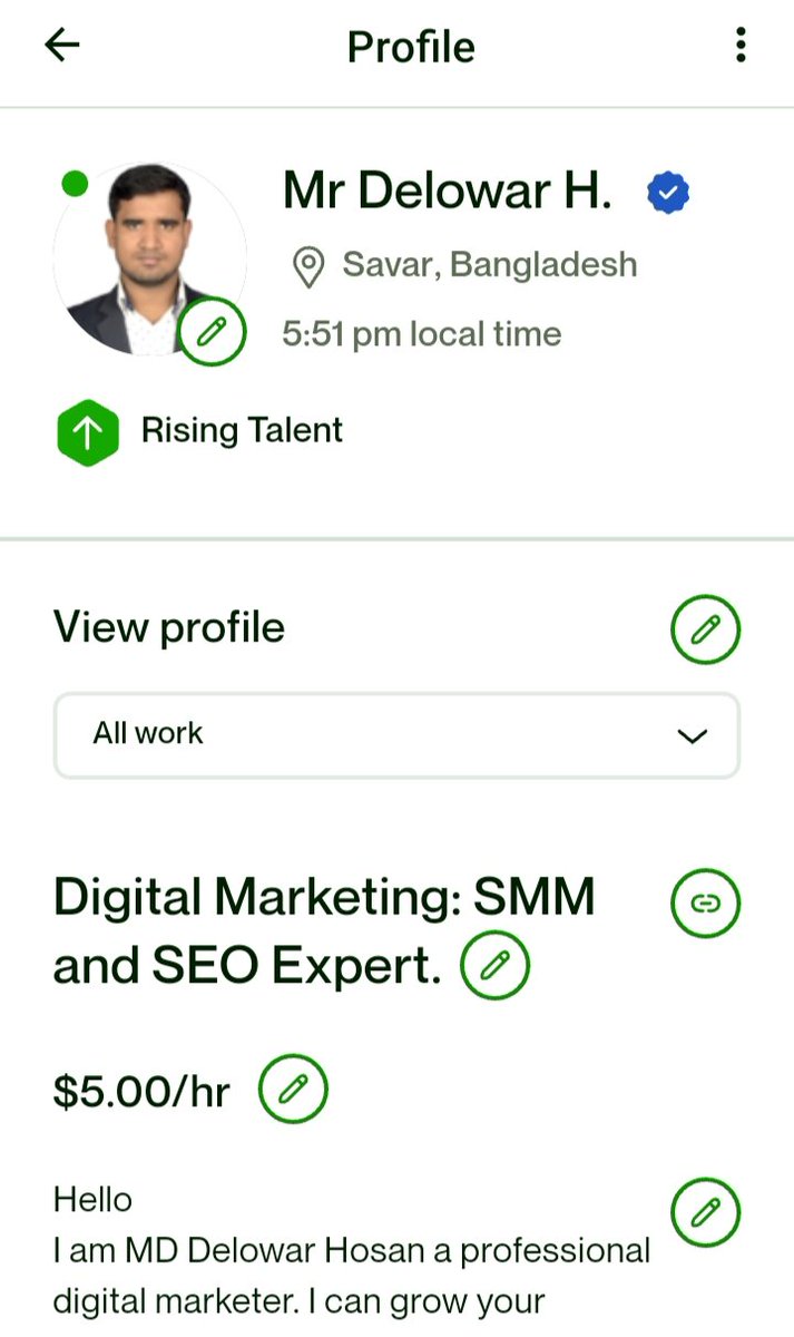 My #Upwork Profile verified. 

Visit my Upwork profile and get order now
upwork.com/freelancers/~0…

#upwork #LoveYourW2023 #BlackFriday #ชาล็อตออสติน  #bbrightvc