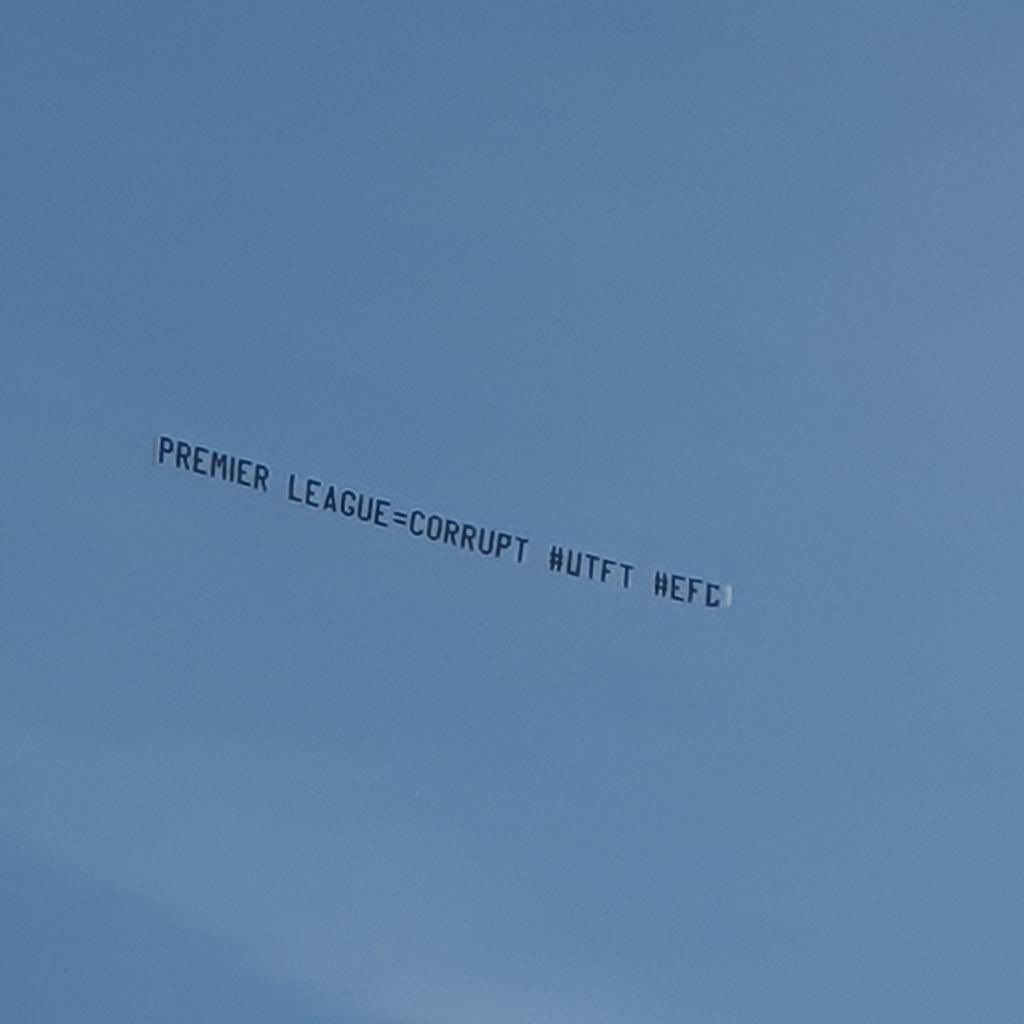 It’s there, it’s circling the stadium, you can hear it, unfortunately for those watching, they are yet to show it. 

Any pictures please tweet them and get them out there asap!!