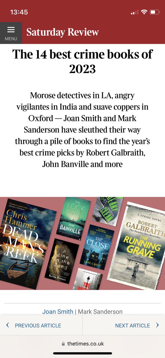 Look who made the Times best crime novels of the year list … @CallumMcSorley @PushkinPress 🎉🌟