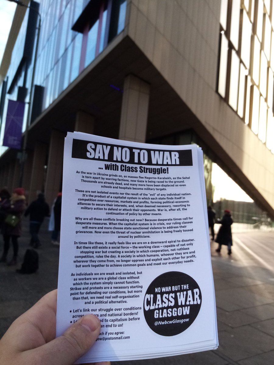 NwbcwGlasgow's tweet image. NWBCW Glasgow were at the march against racism and fascism today getting out the internationalist message that only class struggle can put an end to the divisions that capitalism imposes onto us!
Thanks to @NWBCWliverpool for the original leaflet and Glasgow re-design