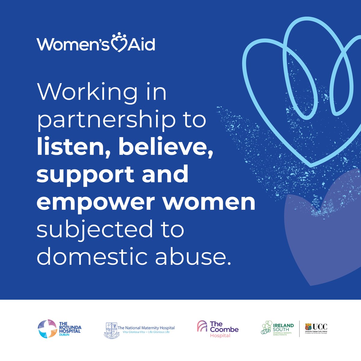 Women's Aid Ireland (@womens_aid) on Twitter photo .@womens_aid <a href="/RotundaHospital/">The Rotunda Hospital</a> @coombehospital @The_NMH <a href="/CUH_Cork/">Cork University Hospitals</a> <a href="/IrelandSouthWID/">Ireland South Women & Infants Directorate</a>
are working in partnership to listen, believe, support & empower women experiencing domestic abuse
Please share; you never know who might need it
#DomesticAbuseIsAPublicHealthIssue #16DaysOfActivism .@womens_aid <a href="/RotundaHospital/">The Rotunda Hospital</a> @coombehospital @The_NMH <a href="/CUH_Cork/">Cork University Hospitals</a> <a href="/IrelandSouthWID/">Ireland South Women & Infants Directorate</a>
are working in partnership to listen, believe, support & empower women experiencing domestic abuse
Please share; you never know who might need it
#DomesticAbuseIsAPublicHealthIssue #16DaysOfActivism