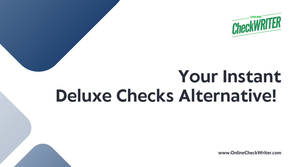 webcheckwriter's tweet photo. Unlock efficiency with https://t.co/1XO2g8zWmb, your instant alternative to deluxe checks for business!

Learn more: https://t.co/acfFO0lrEf

#DeluxeChecksForBusiness #DeluxeChecks https://t.co/vfDcsnoZvL