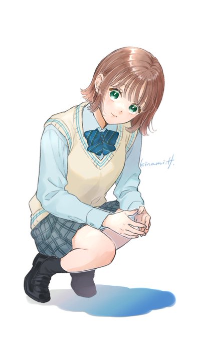 「blue bow plaid bow」 illustration images(Latest)