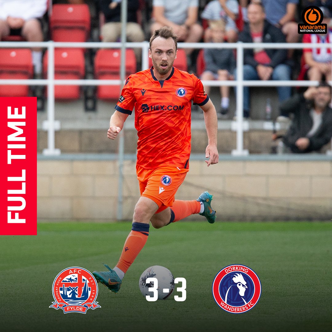 DorkingWDRS's tweet photo. F/T |

Behind at the break, goals from Josh Taylor and James McShane rescue a draw for Wanderers in a resolute second half display 💪

#FYLDOR #WeAreWanderers 🔴⚪️ https://t.co/lpRmIa35Ae