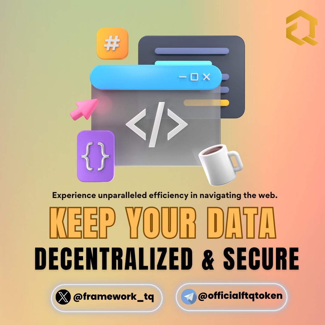 framework_tq's tweet image. 🌐 Unveiling a new era with Framework Tech! 🚀
Experience unparalleled efficiency in navigating the web. 

🔒💻 Keep your data decentralized and secure. Embrace the future where speed meets security. #FrameworkTech #Efficiency #DecentralizedSecurity #WebFuture