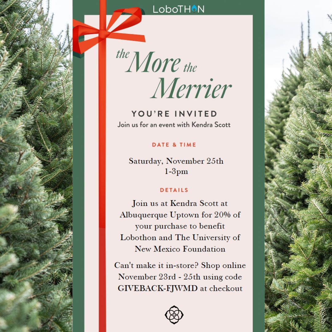 DON'T FORGET TO STOP BY TODAY TO KENDRA SCOTT!!!
LOBOTHON WILL RECEIVE 20% OF EVENT SALES!