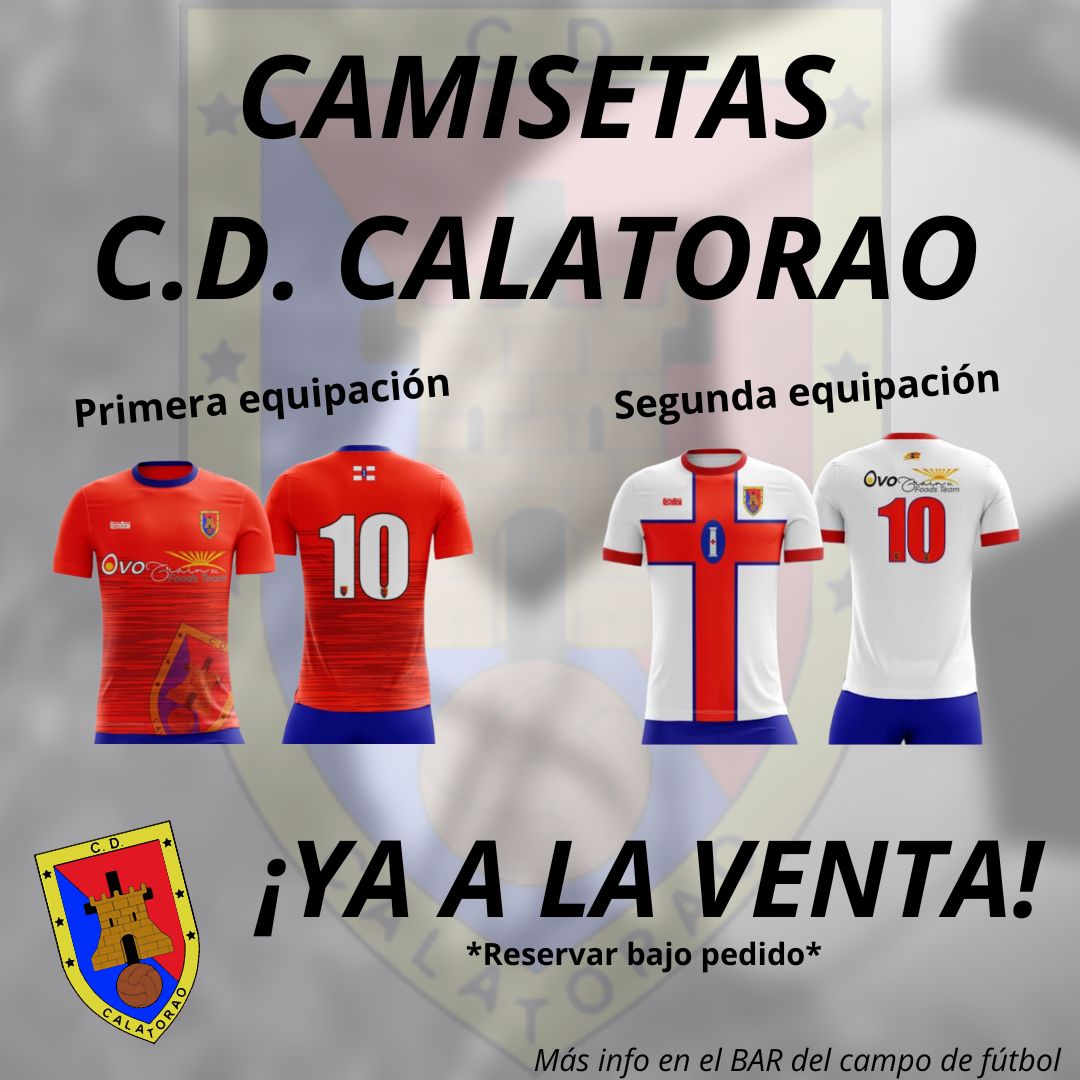 Se vienen novedades!
Hazte con tu equipación del primer equipo, y siente los colores de nuestro Club!
Un bonito regalo para los forofos calatorenses!
#AupaCabaxa