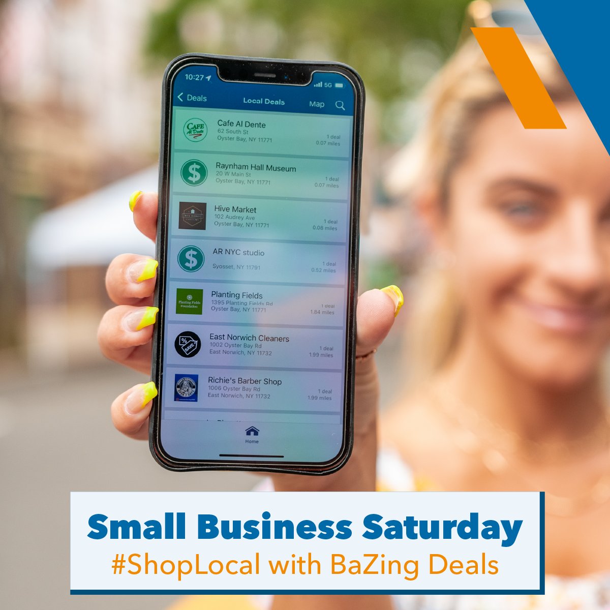 Support your local businesses and shop small this #SmallBusinessSaturday. Use the BaZing App and search for your Local Deals. Your purchases make a big difference, so let's #ShopLocal 🛍️🏪
Learn more about BaZing: NassauFinancial.org/BaZing