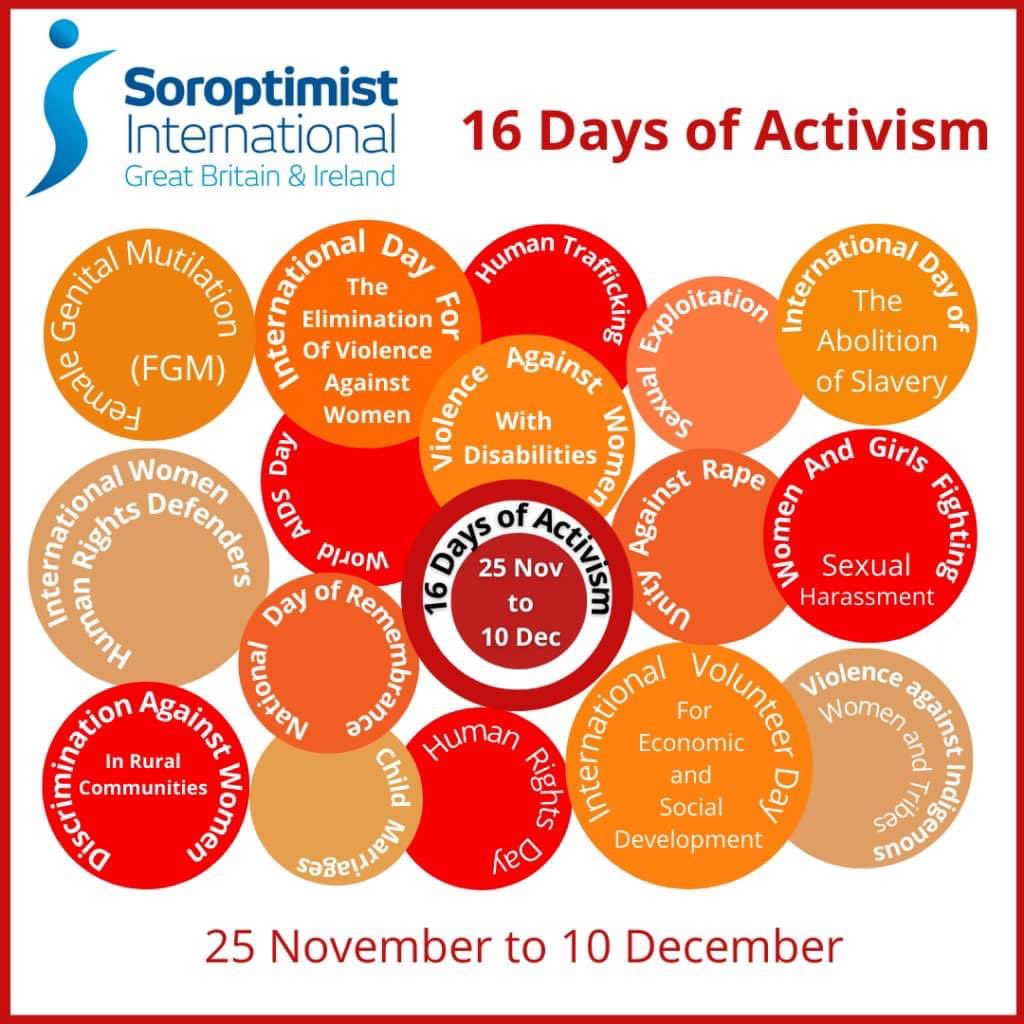 Orange the World 25th November to 10th December.
#OrangeTheWorld #youarenotalone #16DaysOfActivism #UNWomen @SIGBI1