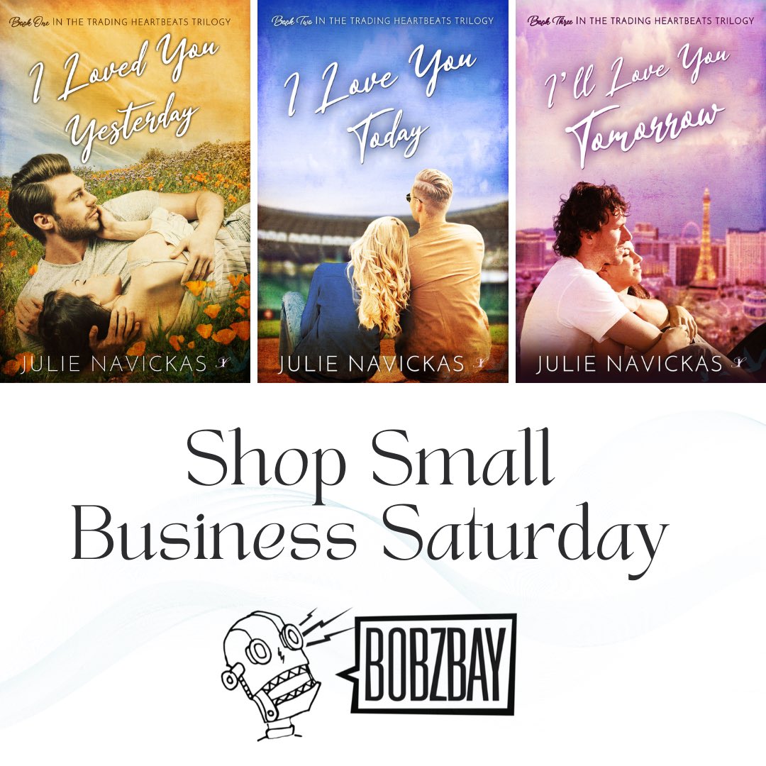 Did you know you can get the Trading Heartbeats trilogy at @bobzbay in downtown #bloomingtonillinois? #shopsmall and support #smallbusinesssaturday (not to mention a #smallpresspublishing author!) 📚♥️🥰 #julienavickas