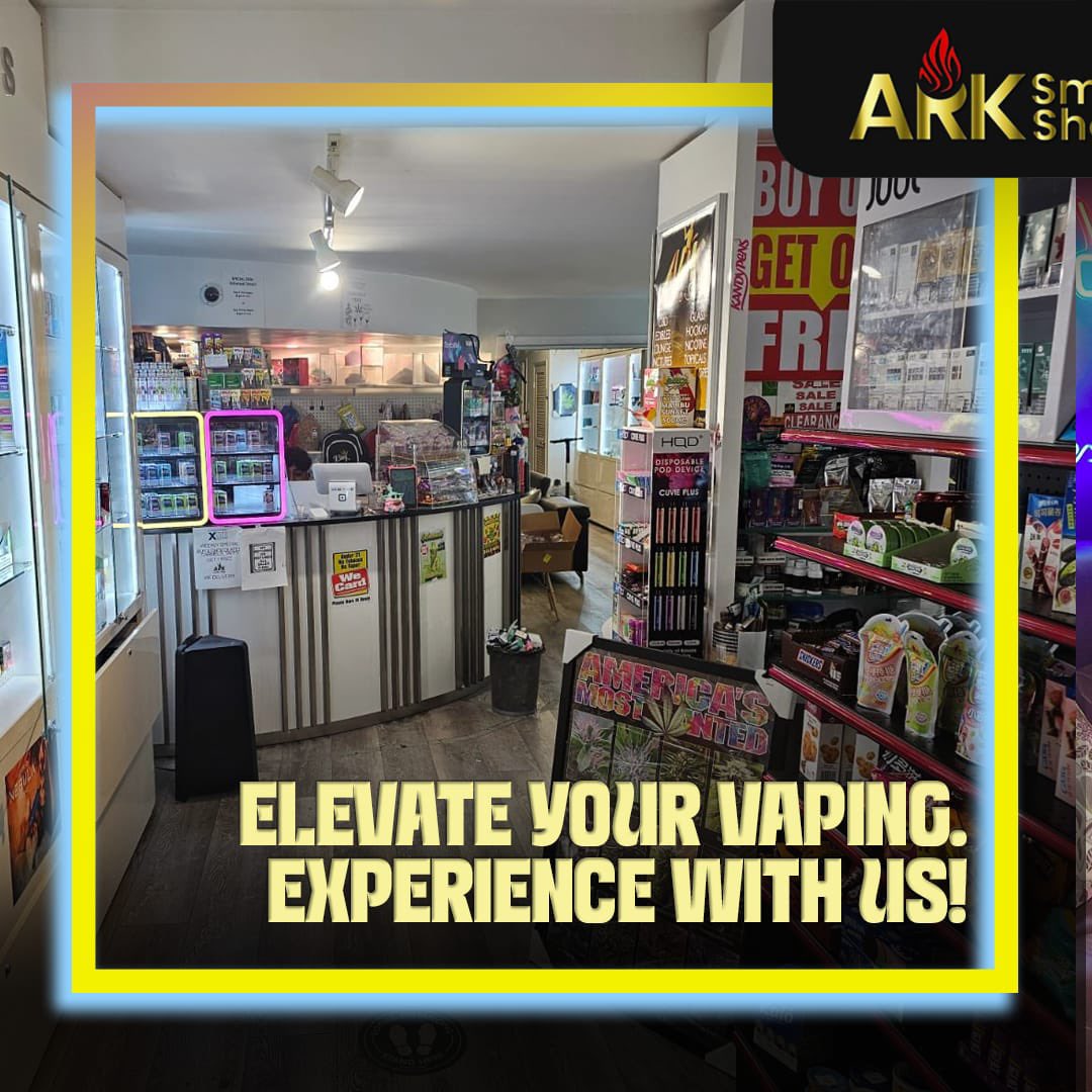 Dive into a symphony of colors and scents at Ark Smoke. 

Elevate your smoke game in a space where every corner tells a story. 🌟🔥

#ArkSmokeShop #UpstairsLounge #PinnacleOfRelaxation #PartyDestination #MemorableMoments #ArkSmokeExperience #SmokeShopJourney