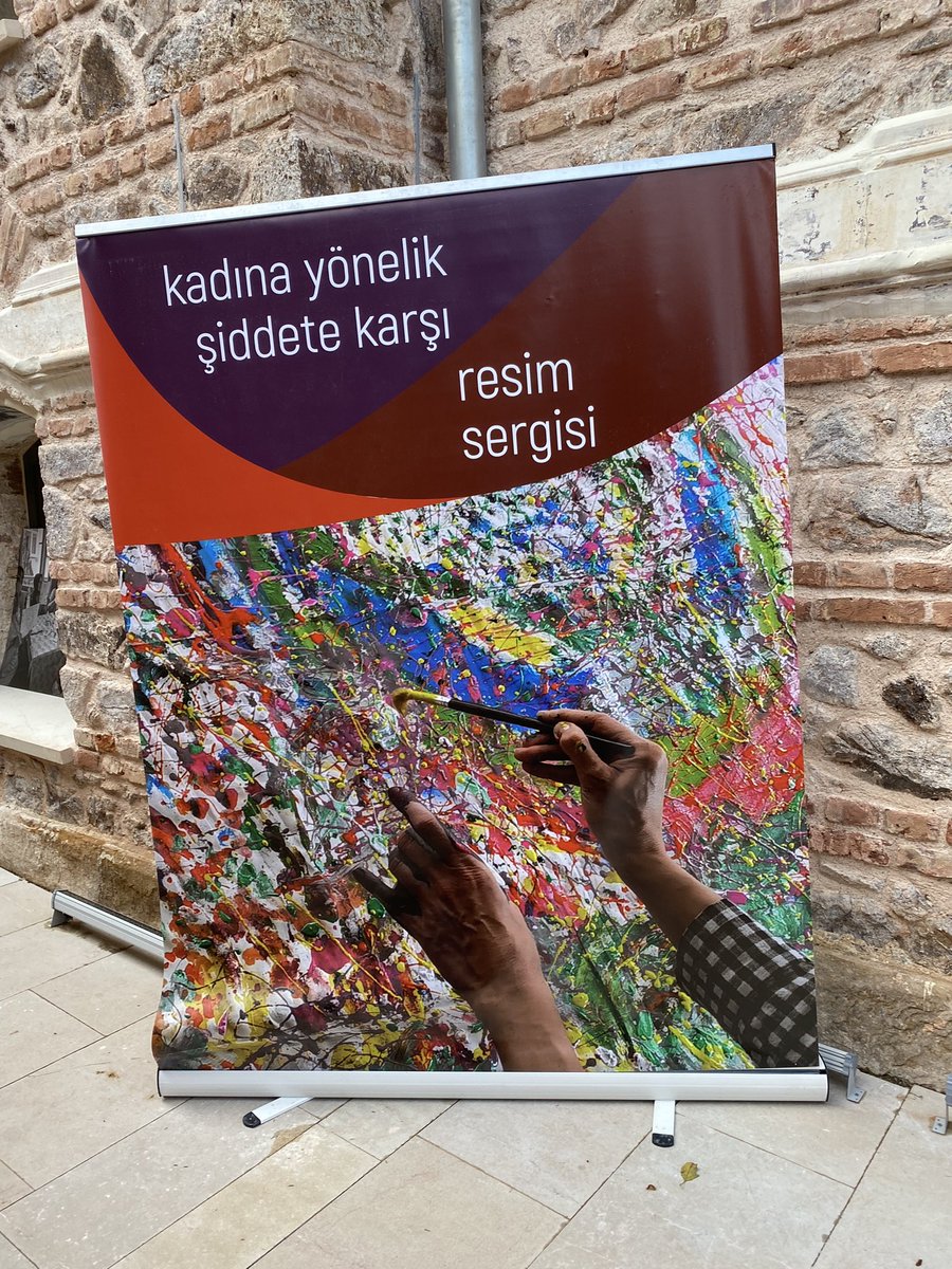 In Büyükada, marking International Day for the Elimination of Violence against Women at an art exhibition by women painting against violence. The project paid special attention to women living in earthquake affected regions. <a href="/MaviKalem/">Mavi Kalem Derneği</a> <a href="/IrlEmbAnkara/">Embassy of Ireland in Türkiye</a> <a href="/adalarbld/">Adalar Belediyesi</a> #BahanesiYok✋🟠