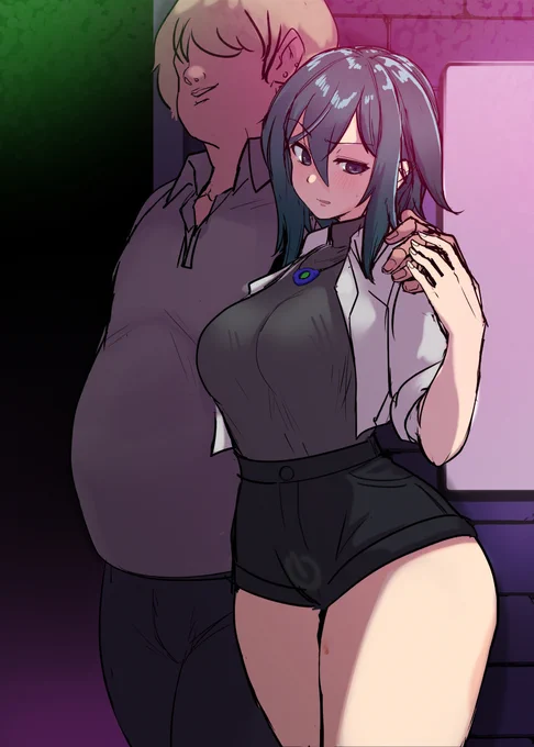 【R-18 ふたなり】嫌な男と渋々ラブホに同伴するエレクシャールさんと出てきたときにはなんか雰囲気変わっちゃったエレクシャールさんって感じのアイデアスケッチです 