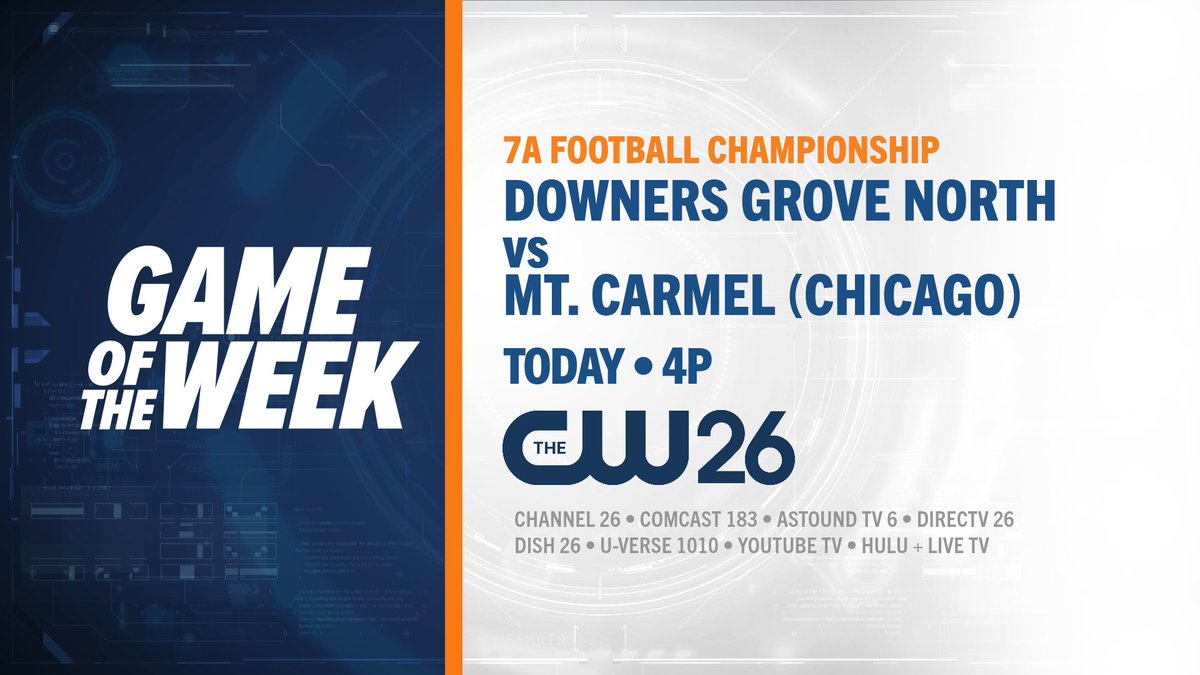Here are your listings for this afternoons 7A Championship game on @TheCW