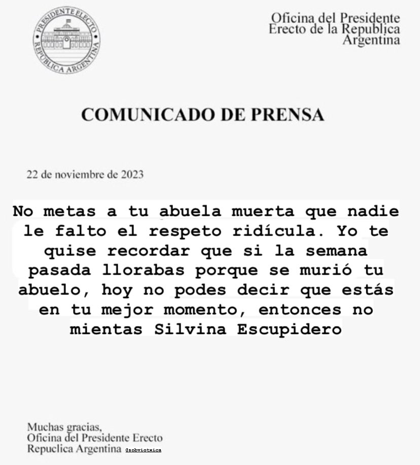 El único comunicado importante