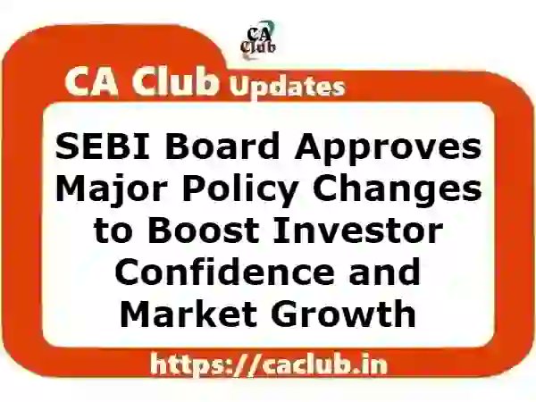 caclubnetwork's tweet photo. SEBI Board in its latest meeting approved progressive reforms including easing norms for social enterprises fundraising on SSE, new regulations for index providers, framework for small REITs and amendments in regulations for investment funds. https://t.co/3lU8HYveJQ https://t.co/GoIO5VMDsg