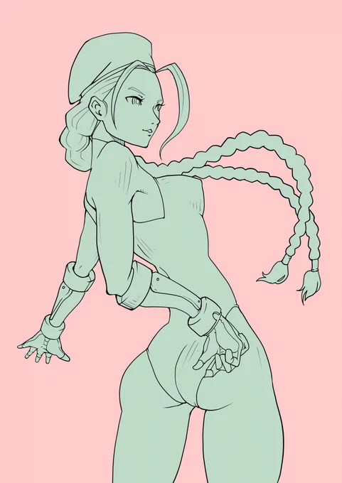 これからこの尻を塗っていこうと思います。 そう。 優しく。 弧を描くように。 撫でるように。  #線画  #StreetFighter  #絵描きさんと繫がりたい #絵描きさんフォロバ100