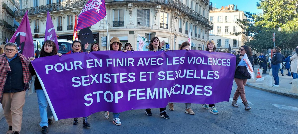 #25novembre2023  A Montpellier Stop les violences sexistes et sexuelles au travail et dans la vie 2000 manifestant•es <a href="/lacgtcommunique/">La CGT</a>