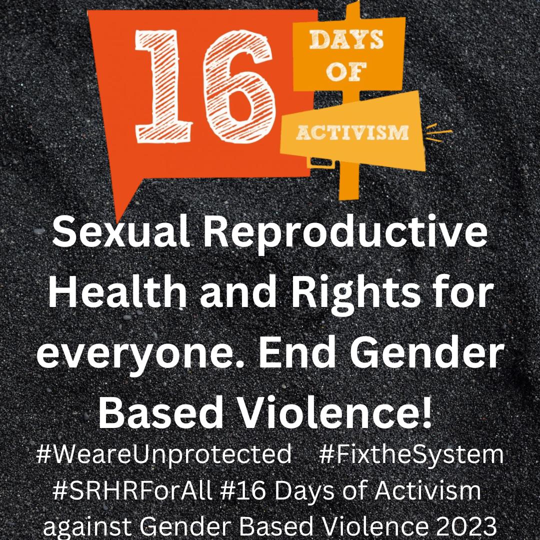 #16DaysOfActivism
Everyone should feel safe in the community, prevent sexual gender based violence. Promote women and girls rights #WeAreUnProtected #fixthesystem #SRHR4ALL #16DaysOfActivismAgainstGenderBasedViolence @AmplifyingRightsNetwork