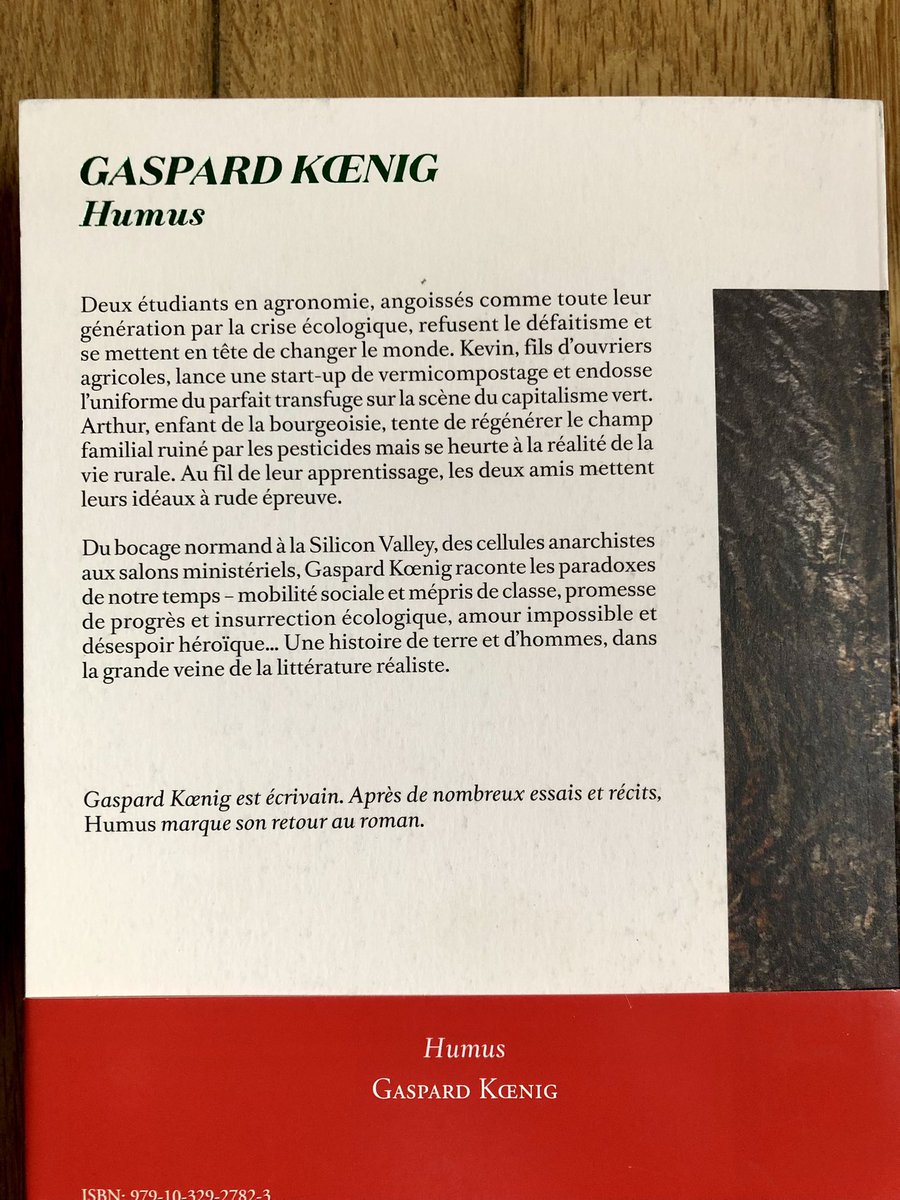 CaroHaillet's tweet image. Lecture en cours « Humus » 📖🪱 

« Ils ne refaisaient pas le monde, comme les générations précédentes. Ils le regardaient se défaire et tentaient de se trouver un rôle dans l’effondrement à venir » 

#lecture #recommandation #inspiration
