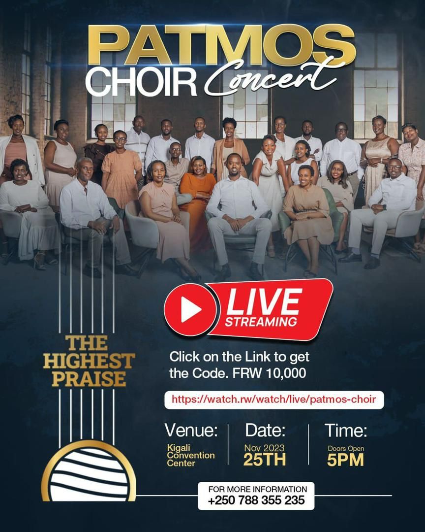 IgihangoMedia's tweet photo. Cya gitaramo cy'amateka mwateguriwe na #PatmosChoir harabura iminota micye ni mu kanya. Nta kubura! #HighPraise #concert by an #SDAchoir #today  @adventistnews @SharonSDAChurch @Ambassadorsofc2 @inyarwanda @GospelTimeRw @AGT_Rwanda @IsraeMbonyi https://t.co/bfNiqE3oos