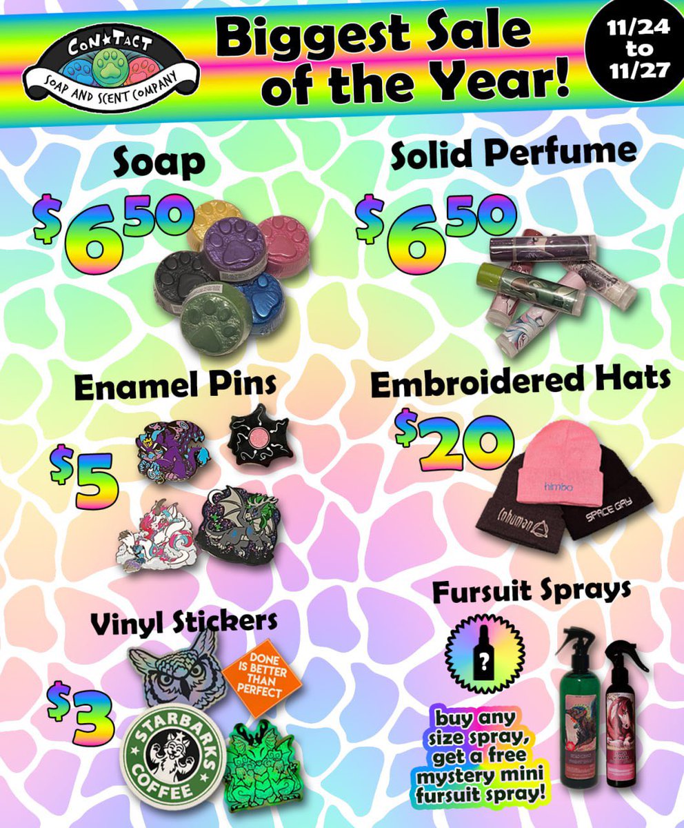 Hello Small Business Saturday! 

No time like the now to check out our best deals of the year, including rare soaps like Moonflower Dream and Evergreen.

contactcaffeine.com