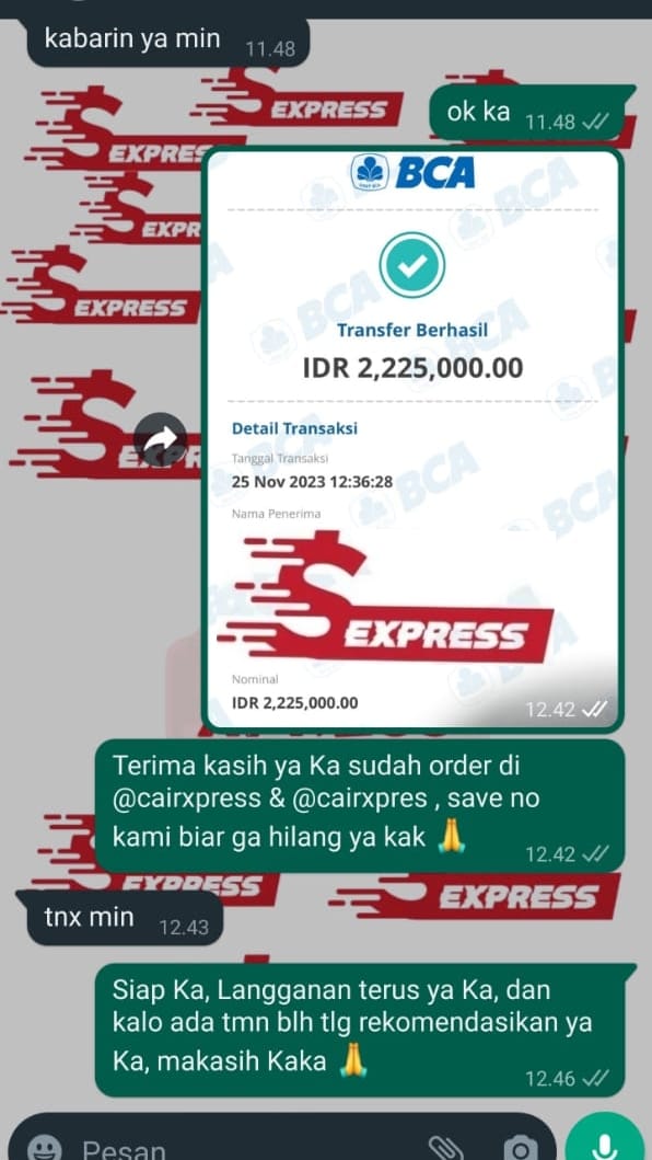 cairxpress's tweet photo. Ca1r1n p4yl4t3r kamu jd u4ng tun41
👍Ribuan testimoni 
🙏Trusted&amp;Amanah

Hub adm kmi di WA
085722063247
 
/ lsg klik link
 https://t.co/wCvwhg8AaH

/ IG kami di @cairxpress atau langsung klik link =

https://t.co/AAUIyr1wWO

&amp; partner kmi @caircimol

https://t.co/PWfjAI16Vi https://t.co/udwvTMy0lp