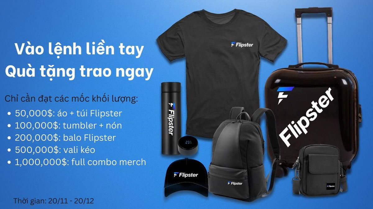 DDC_2023's tweet photo. 🎁🎁🎁🎁🎁🎁🎁🎁🎁🎁
từ ngày cz đi tù, ý lộn từ chức thì có lẽ phong thuỷ đã không còn ổn với binance. màu vàng đã ko còn lộc vậy sao không chuyển qua màu đen. 
gt với anh em 1 chỗ vặt lông mới bảo đảm uy tín, nhanh gọn đầy tiện ích. chưa kể còn tặng balo vali cho ae đi trốn nợ cho kịp giờ phong thuỷ...
🎁🎁🎁🎁🎁🎁🎁🎁🎁🎁
Vào Lệnh Liền Tay - Quà Tặng Trao Ngay

Từ nay đến 20/12, chỉ cần đạt tổng khối lượng tích luỹ 50k$ vol, bạn đã nhận ngay được bộ merch cực xịn từ Flipster. 
💵Người dùng sẽ nhận thêm 60$ bonus không giới hạn đòn bẩy khi lần lượt đạt các mốc vol 100k, 250k, 500k (mỗi mốc nhận tương ứng 20$ bonus).

Flipster là sàn giao dịch crypto duy nhất không charge phí taker, marker, với 190 cặp future được back bởi Prestolabs, một trong những Market Maker top đầu thị trường hiện tại.

👉 Đăng ký tại:
https://t.co/TrRs4hKnqv
💯💯💯💯💯💯💯💯💯💯
cái gì mới thì ta nghiên cứu. cái gì hay thì ta trải nghiệm.